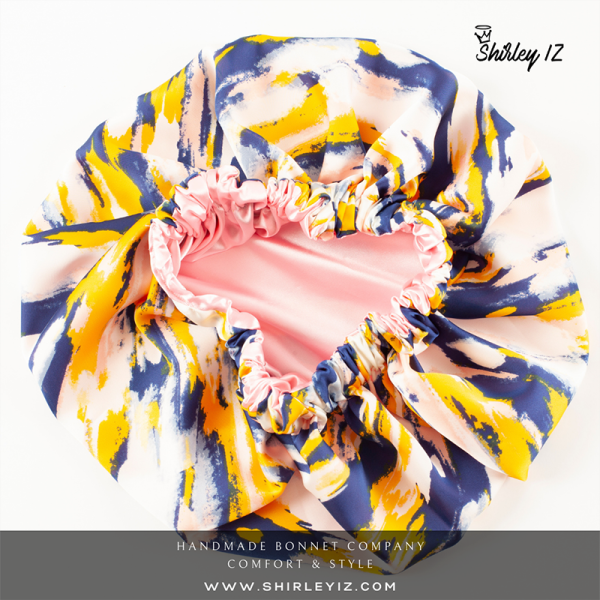 Blue & Pink Abstract Jumbo Bonnet
