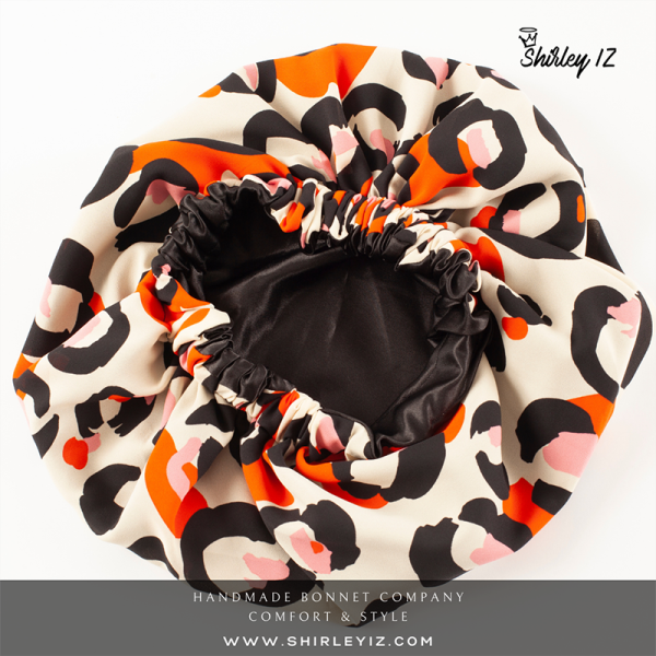 Orange Animal Print Bonnet
