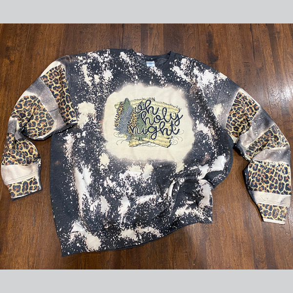Holiday bleached sweatshirts