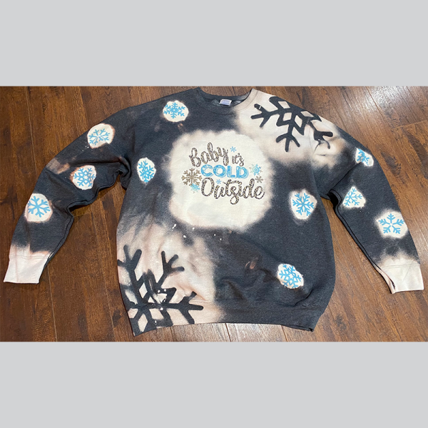 Holiday bleached sweatshirts
