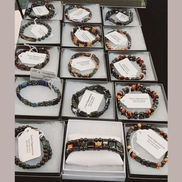 Men's Magnetic Hematite Therapy Gemstone Bracelets